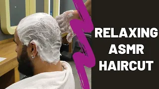 ASMR RELAXING HEAD SHAVE AND MASSAGE - PROFESSIONAL RAZOR CUT - WATER FOAM REAL BARBER SOUND