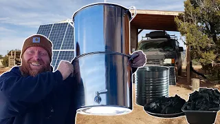 I built a cheap Berkey style water filter for my high desert homestead