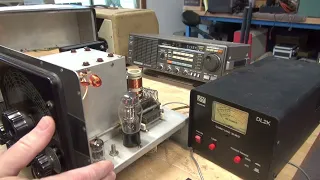 Vintage EF Johnson Navigator CW Ham radio tube transmitter chirp Initial inspection and findings