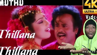 Thillana Thillana Video Song REACTION | Muthu Movie | 1995 | Rajinikanth Meena | Tamil Video Song