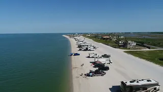 FREE RV CAMPING on Texas Beach! Magnolia Beach, TX