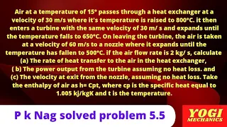 P k nag solved problem 5.5 of the chapter 5 of the thermodynamics