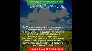 Коран Сура Аль-Бакара | 2:3  | Чтение Корана с русским переводом| Quran Translation in Russian