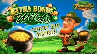 SUPER-DUPER BIG WIN!  WILD LEPRE COINS SLOT MACHINE - BONUS!  RAINBOWS & SHAMROCKS!  PECHANGA CASINO