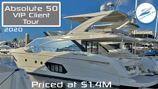 2020 Absolute 50 FLY Yacht | VIP Client Tour - Available in Fort Lauderdale |  2020 Model  |  $1.44M