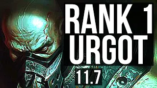 URGOT vs POPPY (TOP) | Rank 1 Urgot, 7/1/11, 500+ games, Dominating | NA Challenger | v11.7