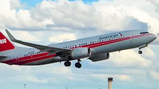 American Airlines 737-800 (TWA heritage livery) takeoff from El Paso Intl Airport