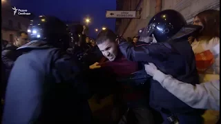Задержания на акции в поддержку Навального в Петербурге 7 октября