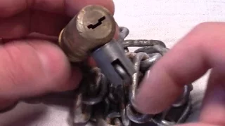 (picking 78) Fun - revealed secret of old bicycle lock (found on the street)