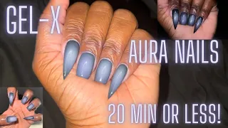 ✨HOW TO CREATE AURA NAILS | Airbrush + Gel-X (Dupe) 🪐 Vampy Aura Nails | Happy Halloween!