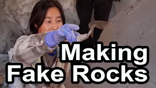 Making Fake Rocks - Rebar, Lath, Concrete and Paint