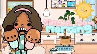 Single Mom Morning Routine… WITH TWINS! 👶🏼🌈⭐️ | With Voice 🔊 | Toca Life World Roleplay