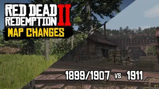 RDR2 | Map Changes 1899/1907 vs 1911 (RDR vs RDR2)