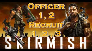 War Commander : Skirmish : Schwarz : Officer 1,2 & Recruit 1,2,3