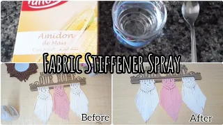 #how to make a #macrame with fabric stiffener spray طريقة سهلة لتثبيت خيط #المكرمية