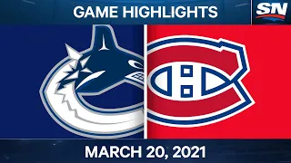 NHL Game Highlights | Canucks vs. Canadiens – Mar. 20, 2021