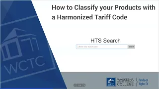 Harmonized Tariff Codes