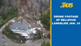 Bellevue landslide drone footage from Jan. 19