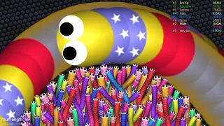 Slither.io A.I. 136,000+ Score Epic Slitherio Best Gameplay! #121