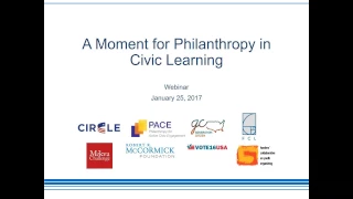 Webinar: A Moment for Philanthropy in Civic Learning