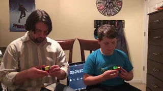 Son vs Dad - Rubik's Cube Race!