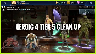 Injustice 2 Mobile | Taste Of Evil Heroic 4 Tier 5 Clean up