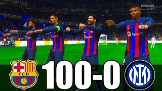 FIFA 23 | RONALDO, MESSI, MBAPPE, NEYMAR, ALL STARS | FC BARCELONA 100 - 0 INTER | UCL FINAL