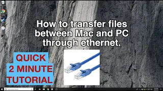 Transfer files between Mac and PC through WIFI or ETHERNET in 2 Minutes - 2021