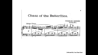 Charles Dennée 'Chase of the Butterflies', Op.28 no.4 / Piano sheet music / Intermediate Piano /