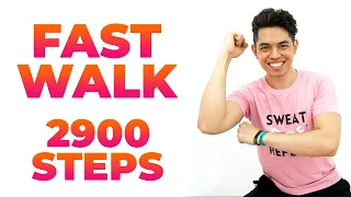 20 MIN FAST WALK 140 -155 bpm • FAT BURNING Walk at Home • Keoni Tamayo • Walking Workout #169