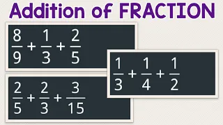 Addition of FRACTIONS | How to find Least Common Denominator LCD