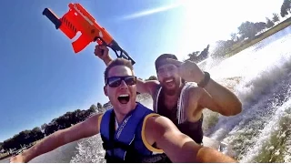 Nerf Blasters: Lake House Edition | Dude Perfect