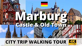 Marburg City Walk Tour | Exploring German Town | Old Castle | 4K | Original City Sounds | May 2022