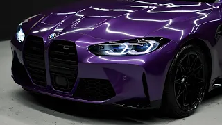 BMW M4 из ЧЕРНОГО в ФИОЛЕТОВЫЙ//from BLACK to PURPLE