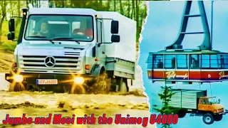 Jumbo and Meci with the Unimog U4000 |