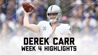 Derek Carr's Clutch 4 TD Game | Raiders vs. Ravens | NFL Week 4 Player Highlights