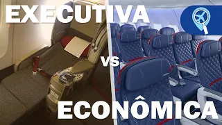 Quais as diferenças entre classe econômica e executiva num avião?