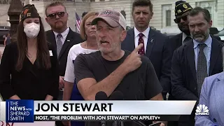 Jon Stewart reacts to Republican efforts to block bill that aids burn pit victims