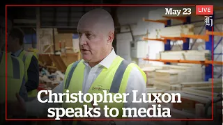 Christopher Luxon speaks to media
