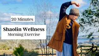 20 Minutes | Shaolin Morning Wellness - Qi Gong, Stretching & Standing Meditation 🍀