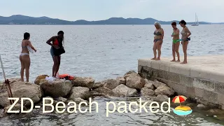 Zadar, Beach packed🏖️