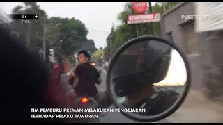 Aksi Berbahaya Pelaku Tawuran Saat Dikejar Tim Pemburu Preman - 86