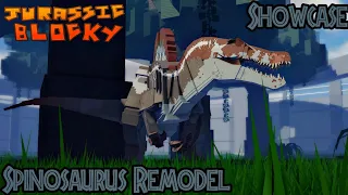 Spinosaurus Remodel And Edits Showcase!! | Jurassic Blocky Roblox