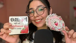 ASMR Show&Tell: Strawberry Collection Part 2 🍓 (whispering, tapping, mic brushing and more)