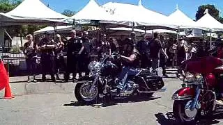 Sons Of Anarchy cast leads a charity motorcycle ride 8/26/2012