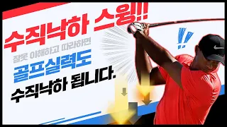 어깨스윙 - 수직낙하 스윙 잘못따라하면 또다시 골린될수 있습니다.(골프의신 레슨 23 -1)