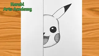 Pikachu drawing easy | How to draw pikachu | @karabiartsacademy6921