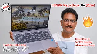 Honor Magicbook X Series Laptop 2024 🔥 Unboxing in Telugu...