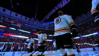 NBC. Jim Cornelison sings Star Bangled Banner. 6/12/13 Boston Bruins vs Chicago Blackhawks NHL