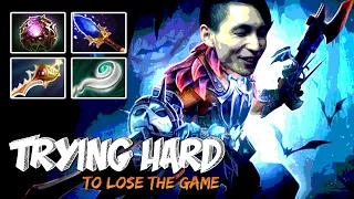 TRYING HARD TO LOSE THE GAME (SingSing Dota 2 Highlights #1828)